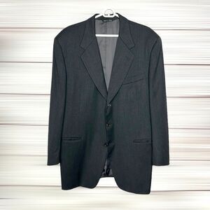 Canali Milano Loro Piana Blazer Suit Jacket Gray Wool Italy 54 L US 44 L